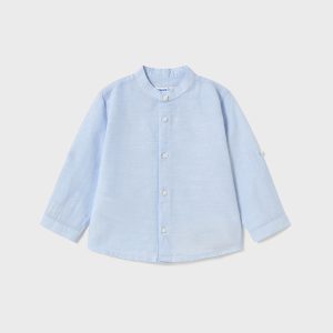 Koszula d/r len stójka