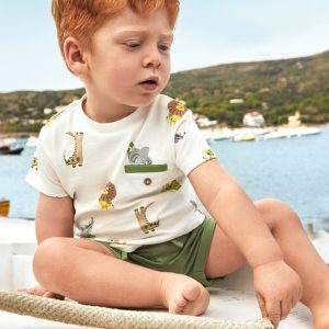 Komplet dzianina 3-cz. print