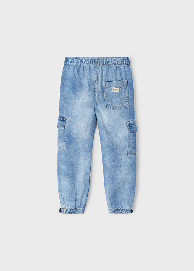 Spodnie denim cargo - obrazek 3